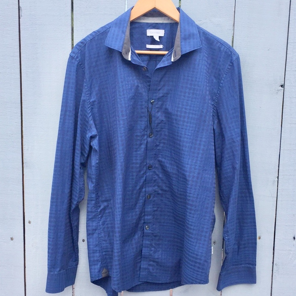 New Calvin Klein Slim Fit Button Down Size Large